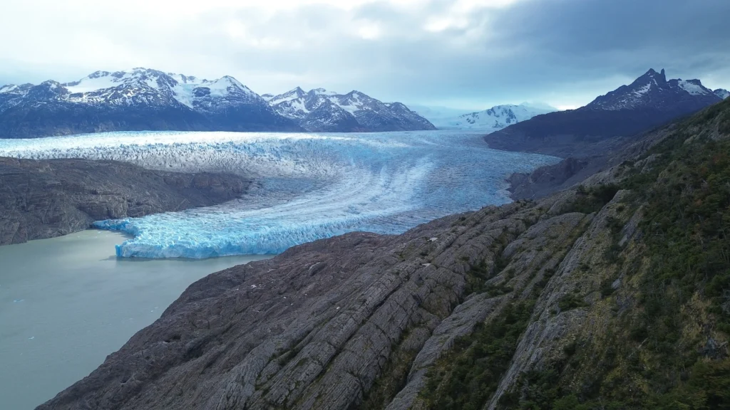 Vue du glacier Grey depuis le sentier du trek O à Torres del Paine